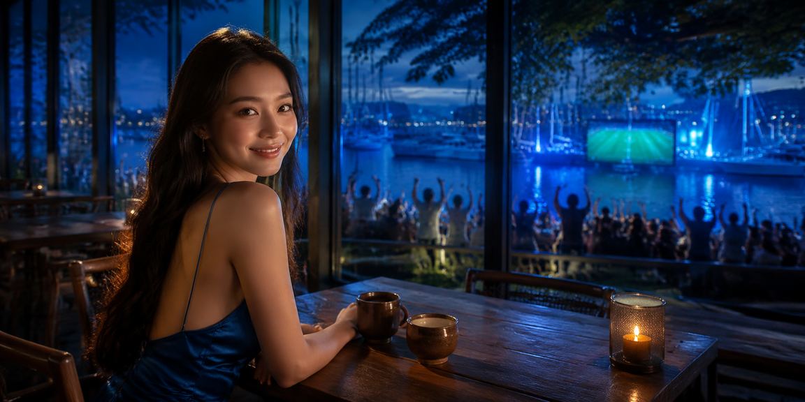 Người chơi thưởng thức cà phê Buôn Ma Thuột bên cạnh bàn bài truyền thống trong không gian ấm cúng