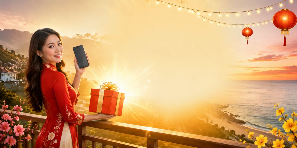 Người chơi casino trên điện thoại di động tại Sapa với cảnh thiên nhiên yên bình xung quanh